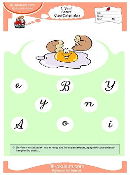 Çocuklar İçin Y Sesi Çalışma Sayfaları 